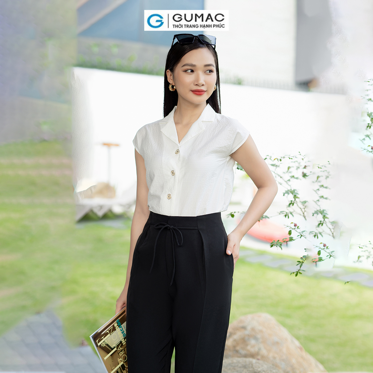 Quần baggy nữ thắt dây nơ tôn dáng trẻ trung thời trang GUMAC QD07047