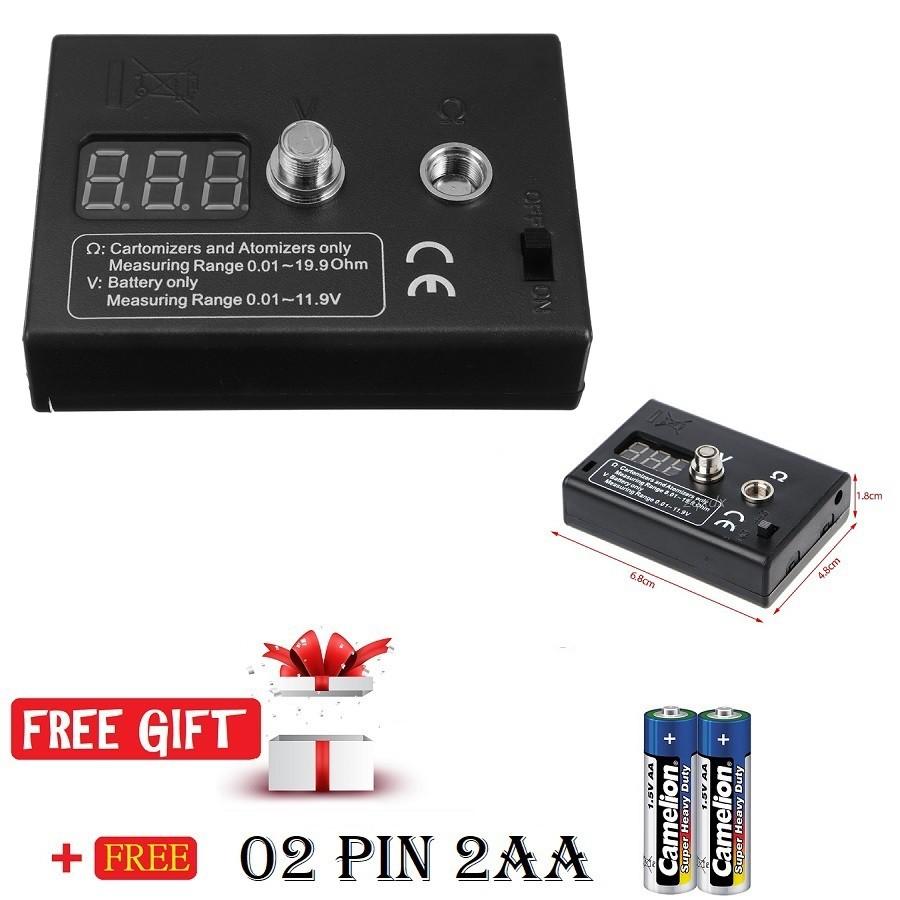 ️QUÀ TẶNG️ Dụng Cụ Đo Ohm Coil Master Ohm Mete Điện Tử (Dùng Pin 2AA - Tặng kèm