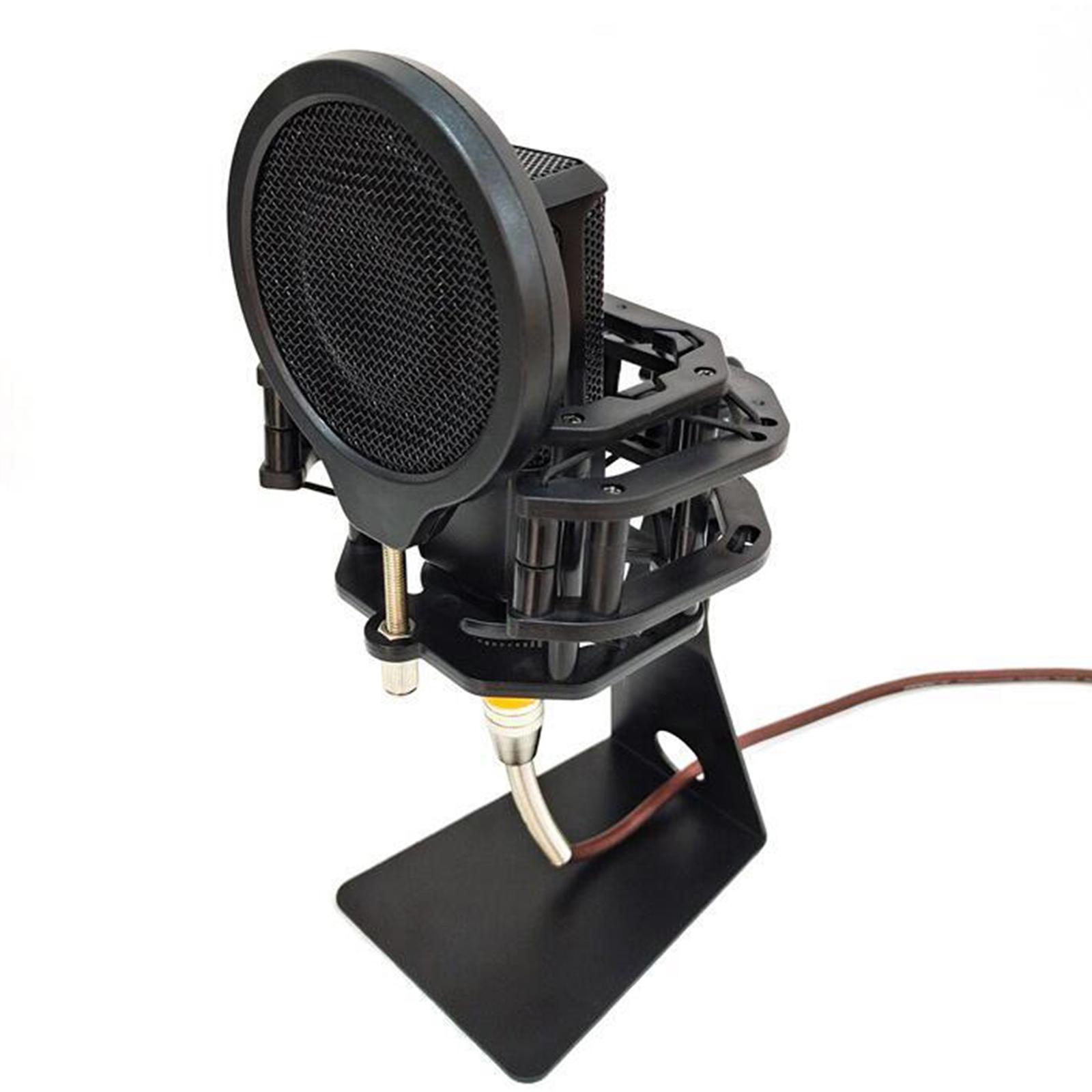 Black Microphone Shock Mount Cradle Holder Stand Recording Condenser MIC