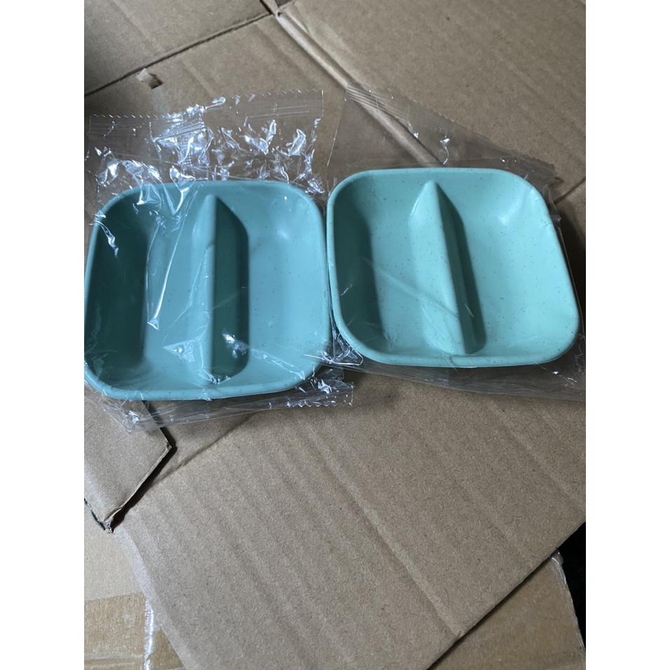 Chén Bát Đựng Gia Vị 2 Ngăn Dĩa Đựng Nước Chấm