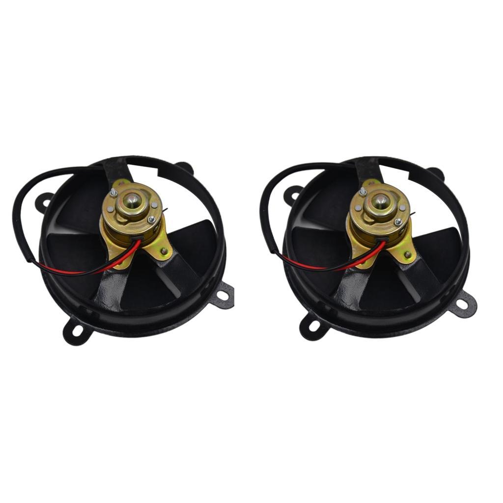 2Pcs 6" D152mm 5-blade 12V Electric Radiator Cooling Fan for 150cc ATV Quad