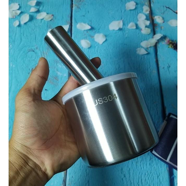 Bộ cối chày inox CAO CẤP 304 SIZE 9.7 X 9.2 CM