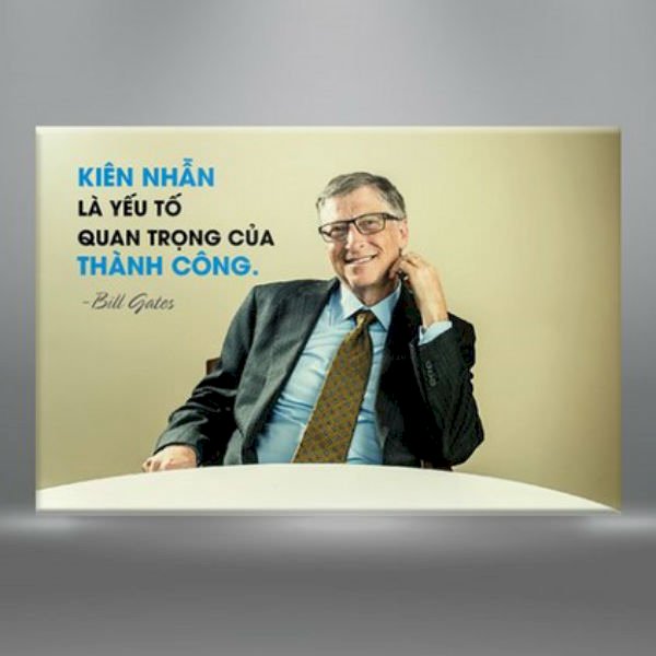 Tranh Trích Dẫn: "Kiên Nhẫn Là Yếu Tố  Quan Trọng Của Thành Công" - W332