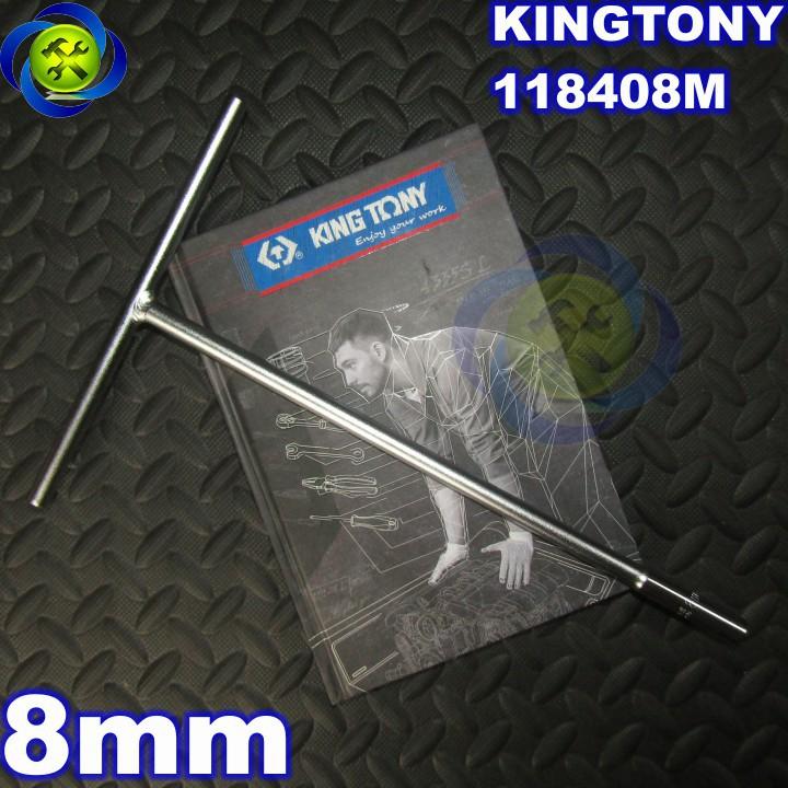 Tay vặn chữ T đầu 08mm Kingtony 118408M loại dài 300mm