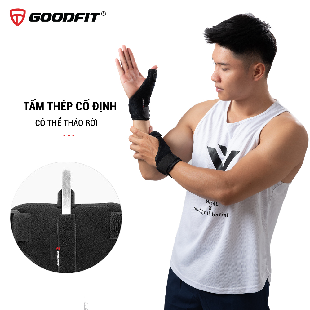 Băng nẹp ngón tay cái bảo vệ, hỗ trợ bong gân GoodFit GF305W nẹp cố định cổ tay thoáng khí