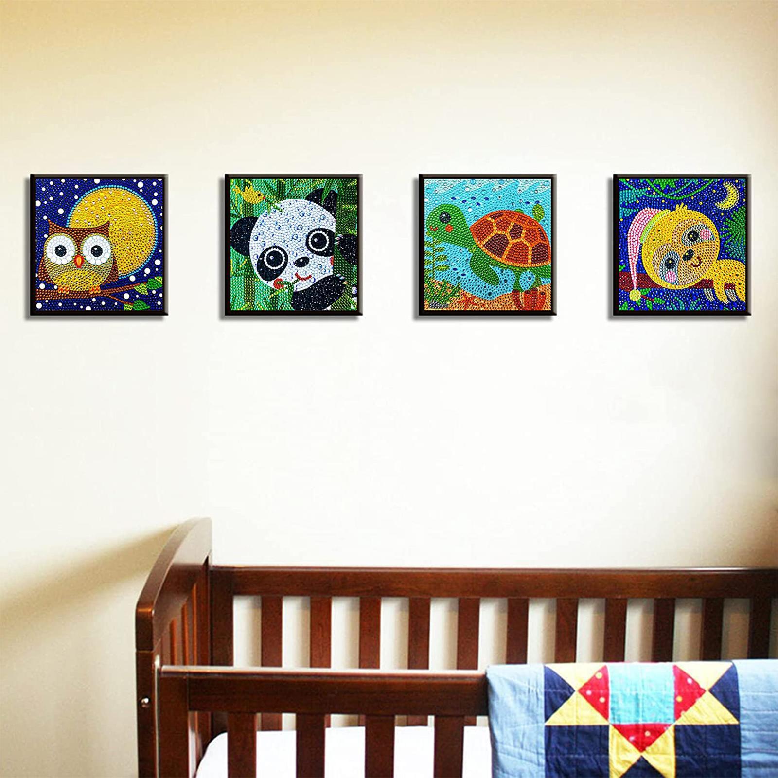 DIY 5D diamond paint Kit with Wooden Frame Cute for home Beginners