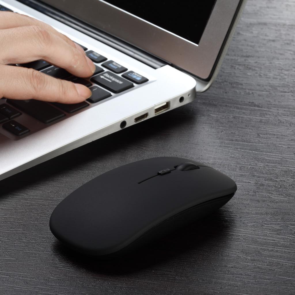 Dual Mode Wireless Bluetooth5.0 Mouse +  Mode For PC Laptop Black