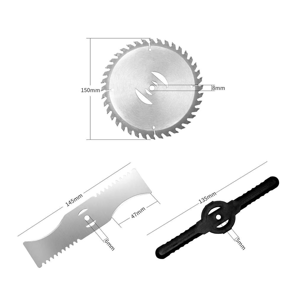 Geevorks 21V Telescopic Handheld Cordless Grass Trimmer Electric Lawn Mower 2 Pack 1500mAh Rechargeable Battery Fast Charger Multi Function Power Lithium Trimmer with Plastic/ Stainless Steel Blade, Circular Saw Blade