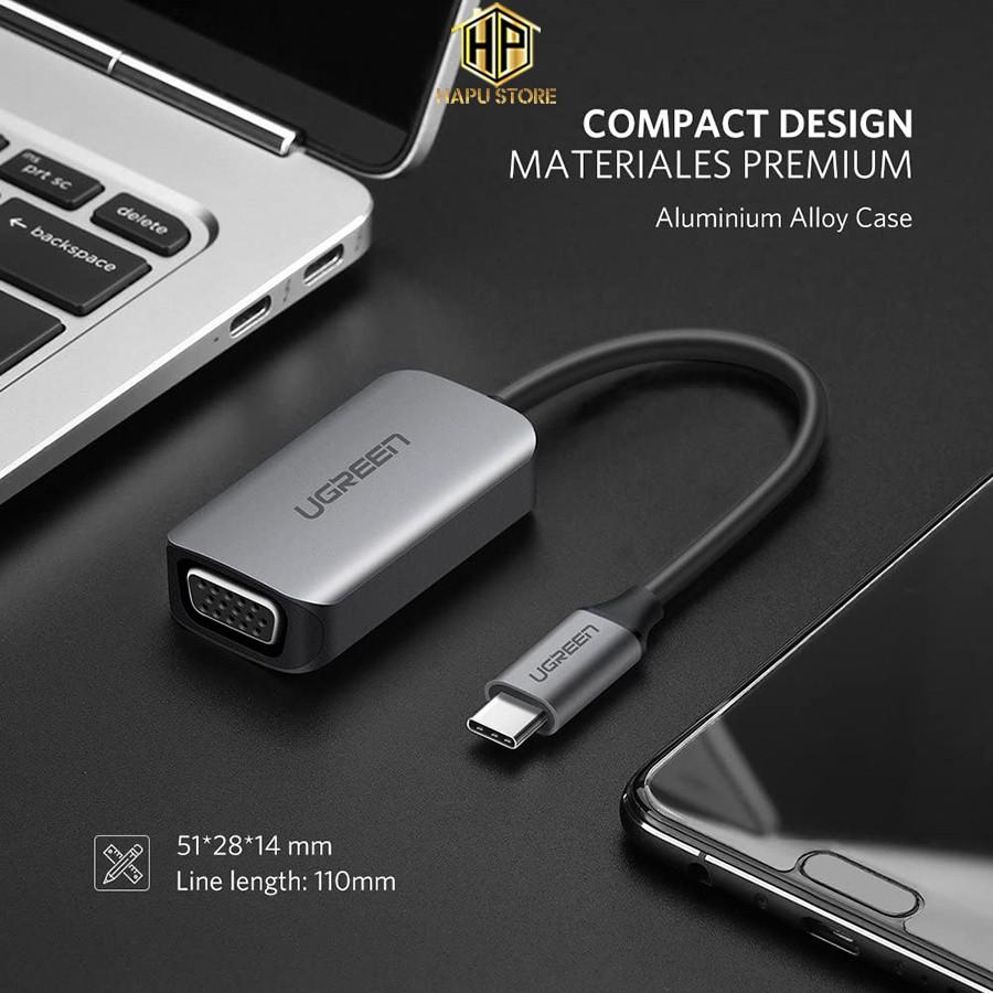 Cáp chuyển USB Type C sang VGA Ugreen 50316 chính hãng -Hàng Chính Hãng