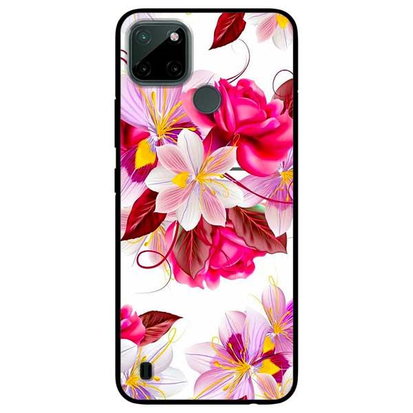 Ốp lưng dành cho Realme C21 / C25 / C21Y / C25Y - Hoa Đỏ Nền Trắng