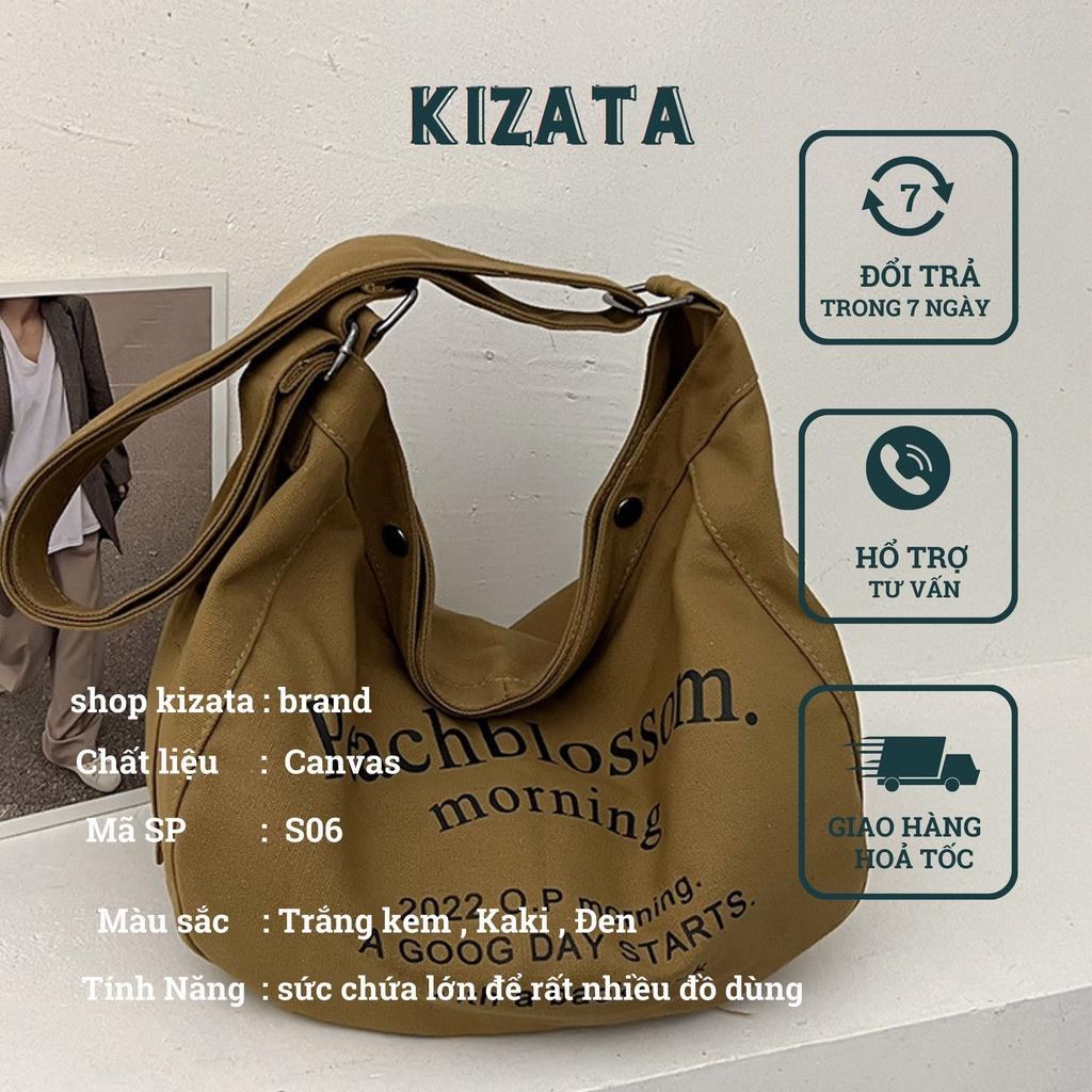 Túi Đeo Chéo Canvas Cỡ Lớn Thời Trang Hàn Quốc Học Sinh Sinh Viên Đi Học Đi Chơi Du Lịch S06