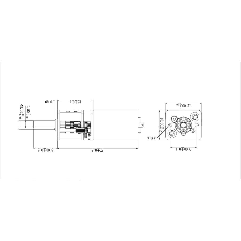 Động cơ giảm tốc GA12-N20 50rpm 60rpm 300rpm 1000rpm