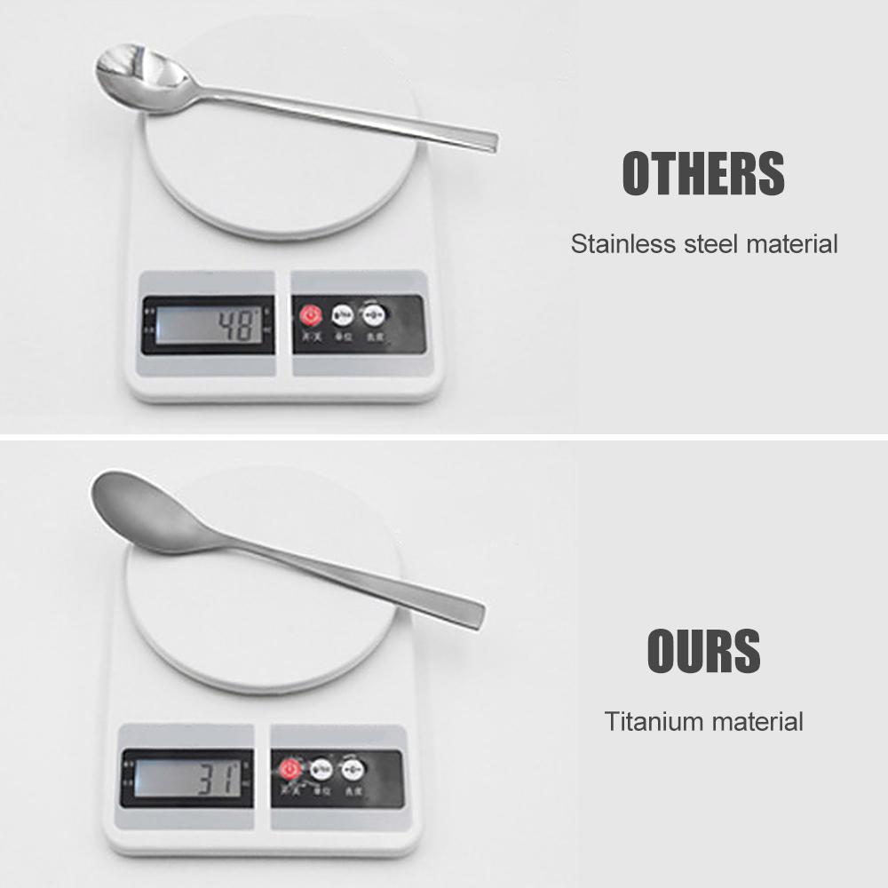 Bộ dụng cụ muỗng đũa nĩa titanium chắc chắn để đi cắm trại và picnic