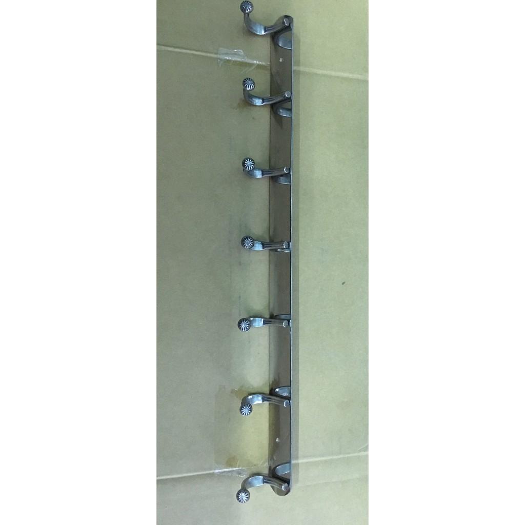 MÓC TREO HÌNH ĐẦU RỒNG INOX 304 DÀI 80cm,6-8 MÓC