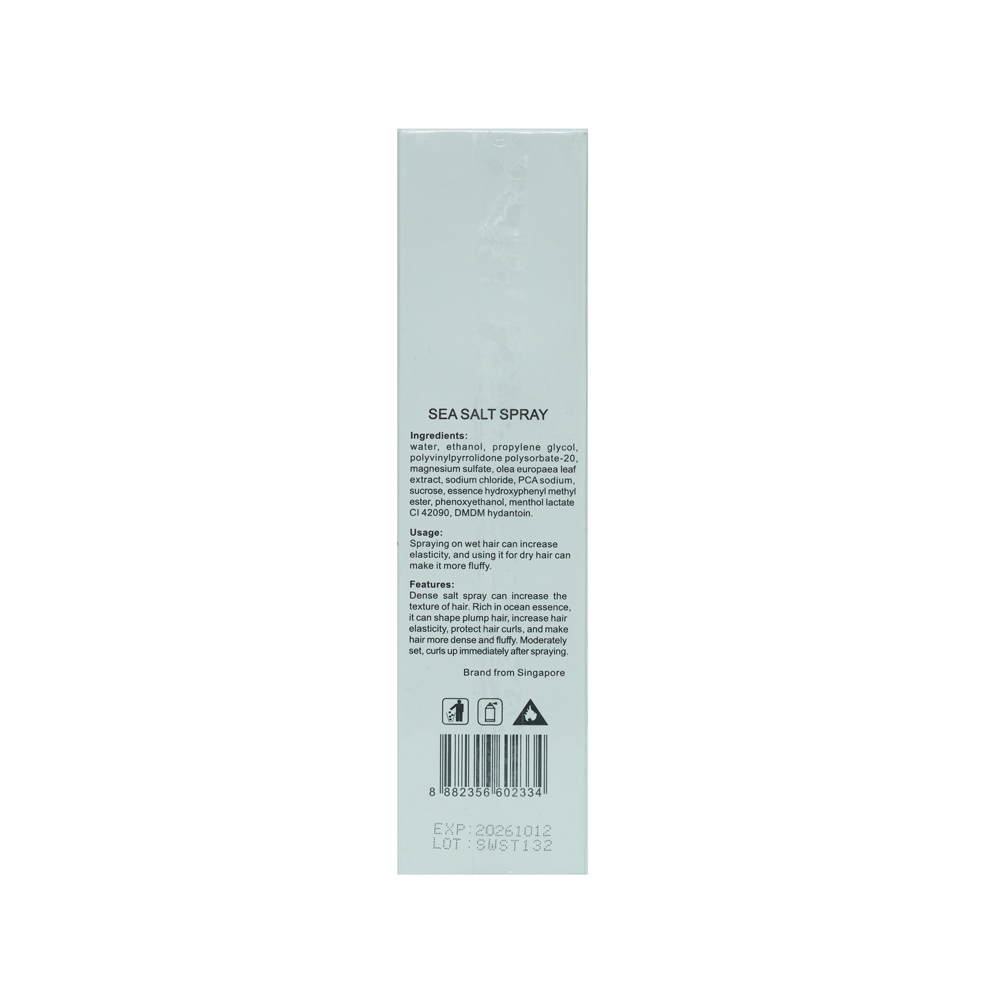 Xịt tạo phồng tóc Roug Sea Salt Spray 150ml cao cấp Singapore + Tặng lược tạo kiểu Chaoba và lược Texture