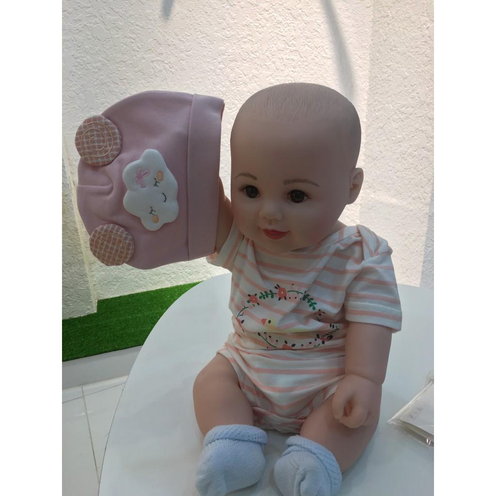 Nón em bé hình đám mây , chât liệu cotton 100%, thương hiệu Aiueo Nhật Bản.
