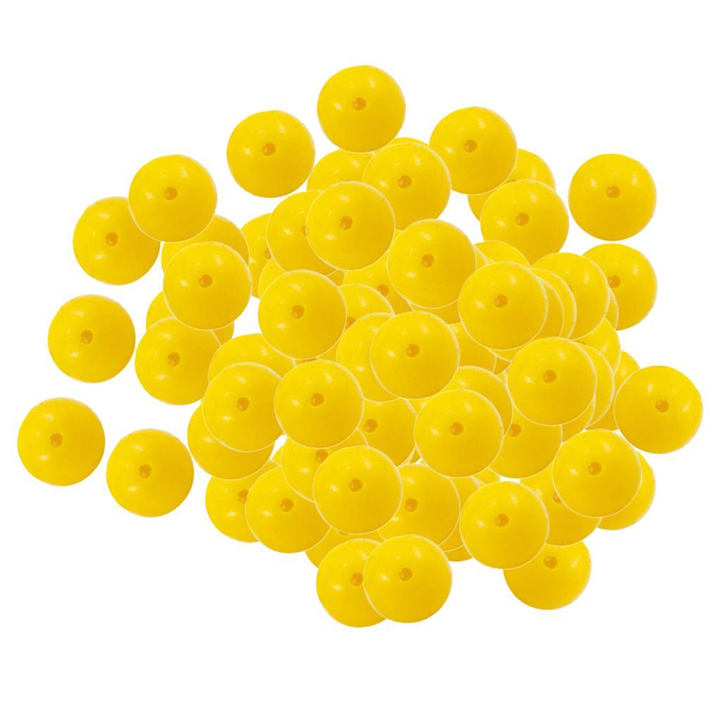 100 Pieces Fishing Soft Sweet Corn Flavored Baits Buoyancy Balls - Yellow