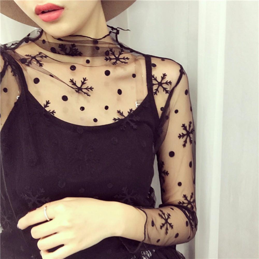 Áo lưới hoa tuyết dễ thương