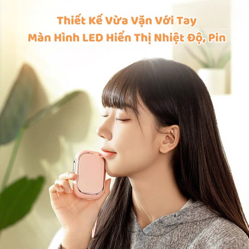 Máy Sưởi Tay Mini LED Cầm Tay Làm Ấm Nhanh 8s Sạc USB 3 Mức Độ Nhiệt Tùy Chỉnh Chế Độ Sạc Dự Phòng Kèm Dây Treo Tiện Dụng Văn Phòng Du Lịch Phượt Dã Ngoại MÀU TRẮNG – Hàng Nhập Khẩu