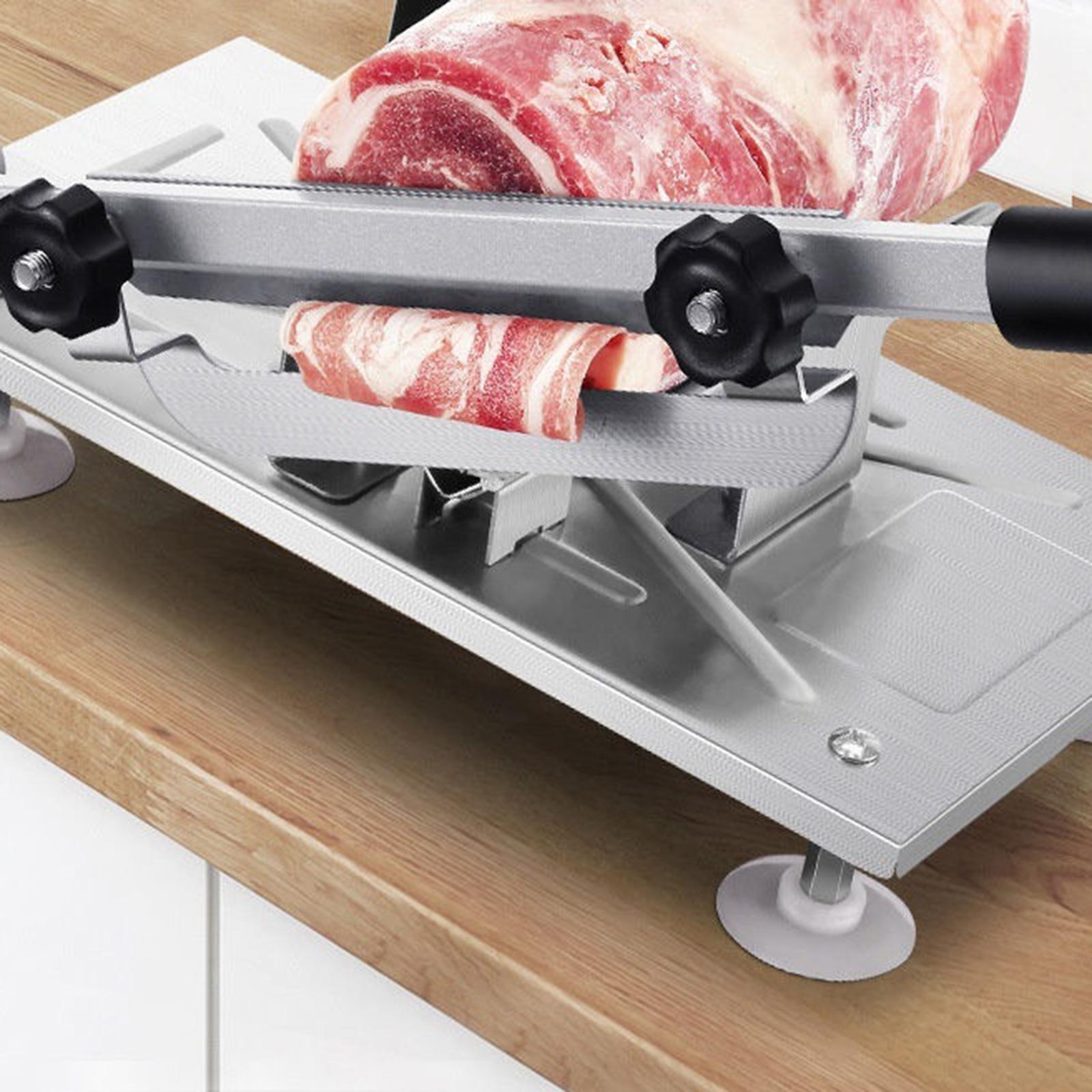 Manual Meat Slicer Household Stainless Steel Cutting Slicing Machine Chicken Lamb Herb Pastry Cutter for Home Cooking