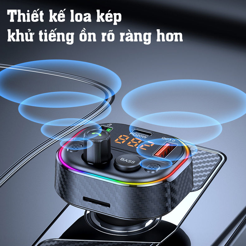 Tẩu sạc ô tô  , tẩu nghe nhạc MP3- D1624