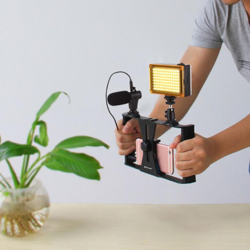 Camera Cage Stabilizer Mobile Phone Video Rig Fill Light Holder Bracket