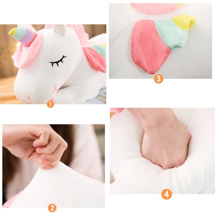 Gấu bông hình kỳ lân đáng yêu thú nhồi bông unicorn ngựa 1 sừng làm quà tặng siêu cưng (50cm