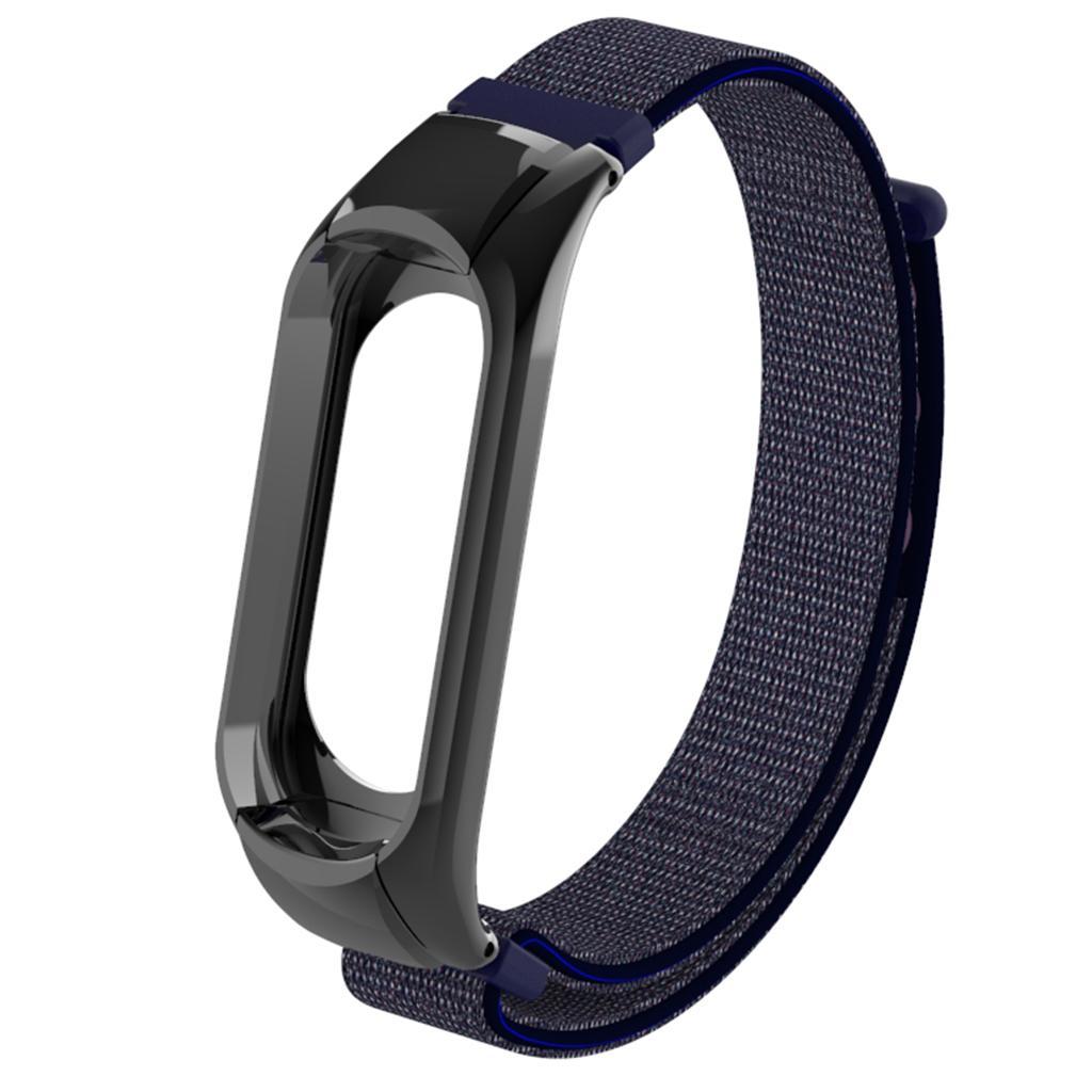 2-4pack Replacement Nylon Watch Strap Watch Band for Xiaomi Mi Band 3 blue
