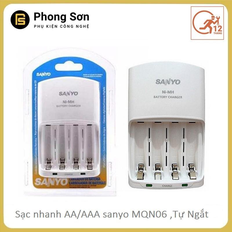 Sạc pin AA/AAA MQN06 Sanyo (sạc nhanh ) - Hàng Chính Hãng