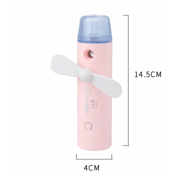 Quạt hơi nước phun sương mini sạc bằng đầu USB Cleacco , có thể dùng như máy xông tinh chất  , quạt cầm tay , nhỏ gọn mamg đi tiện lợi (Giao màu ngẫu nhiên)