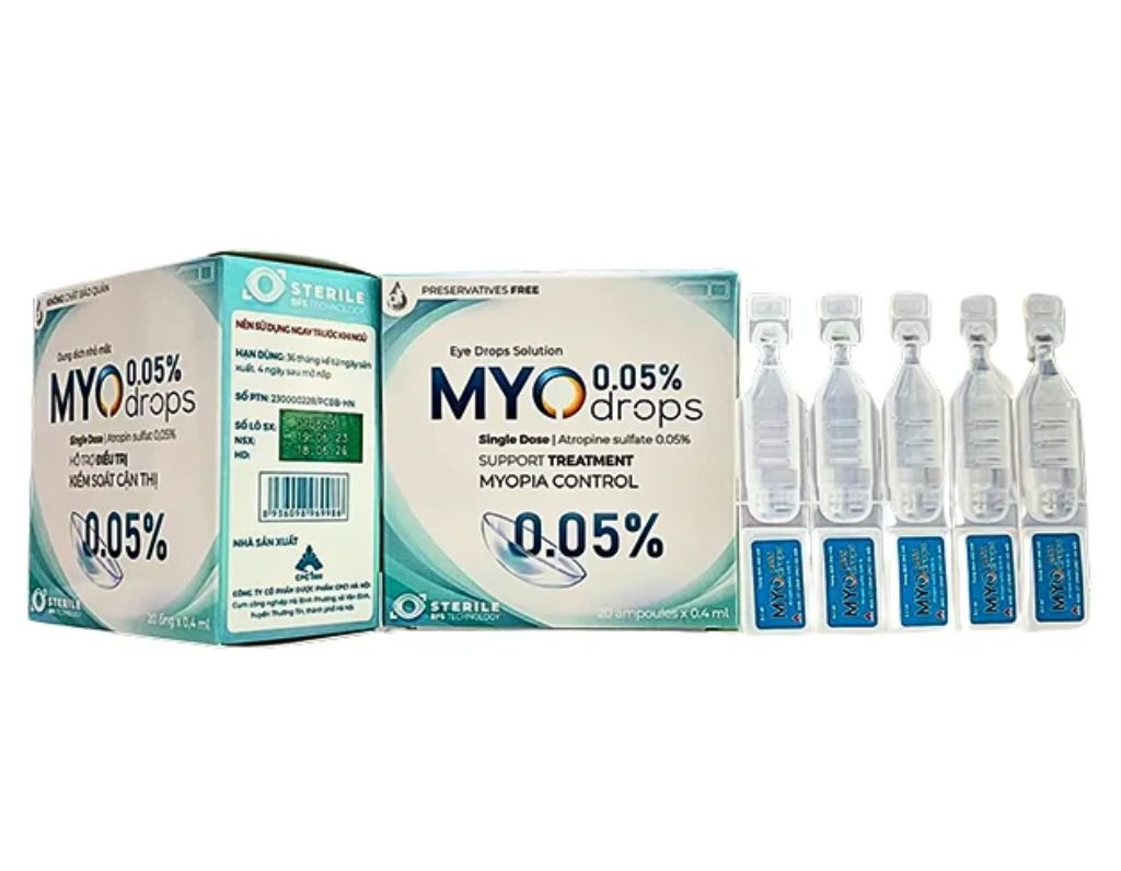 Dung dịch nhỏ mắt nhân tạo MYOdrops Chính hãng- Hỗ trợ giảm cận thị, Làm chậm tăng độ cận-Sử dụng hàng ngày, không chất bảo quản