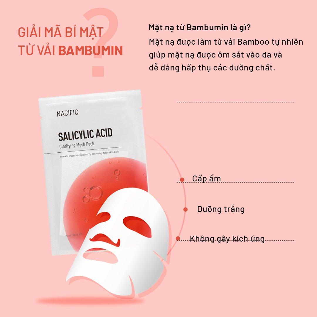 Combo 5 pcs Nacific Mặt nạ Salicylic Acid Clarifying Mask Pack 30g