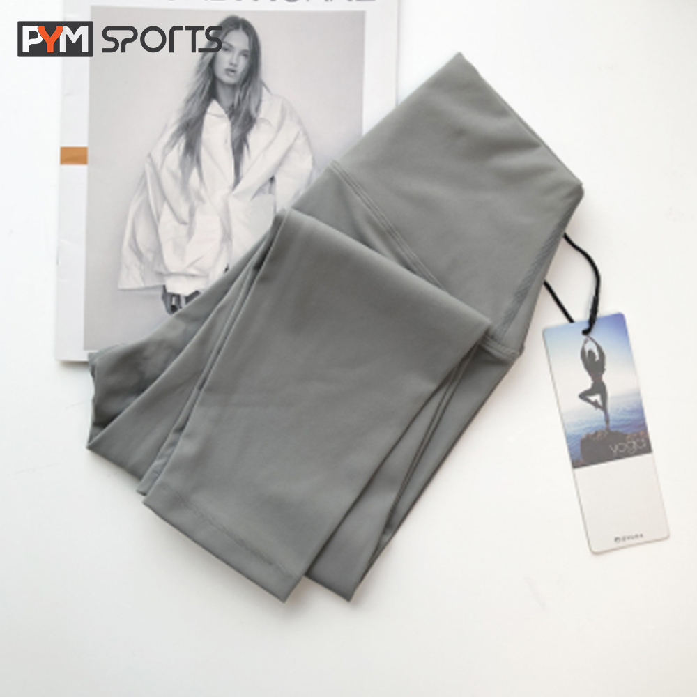 Quần legging dáng lửng trơn tập Yoga - Gym PYMSPORT - PYML045 nâng mông, lưng cạp cao