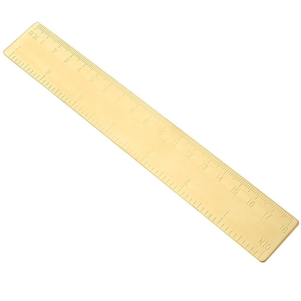 2xMini Brass Math Geometry Ruler Jewelry Measuring Tool Straight Ruler