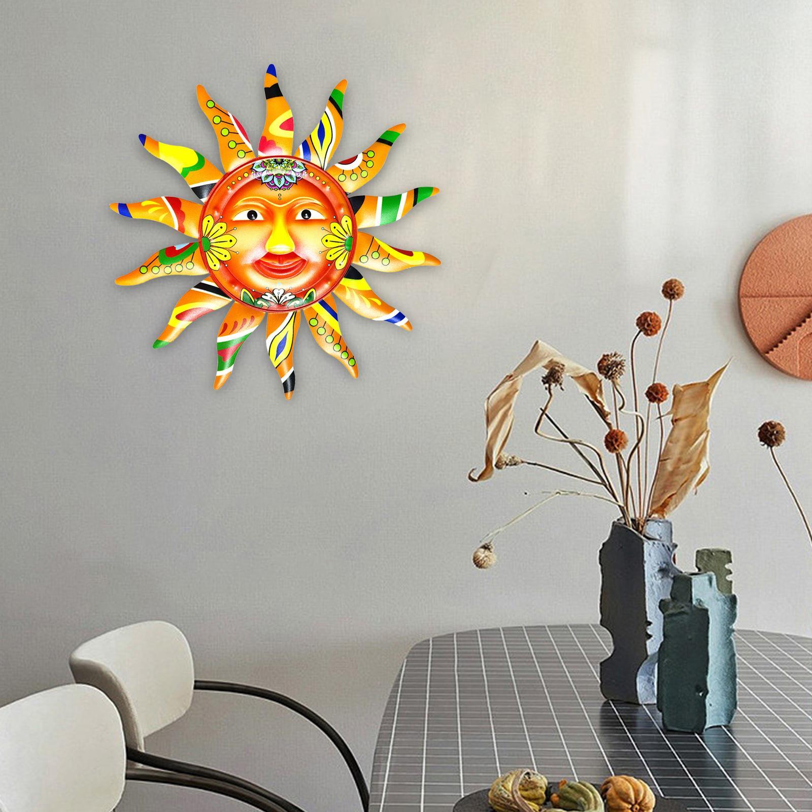 Metal Sun Wall Art Wall Decoration for Living Room Home