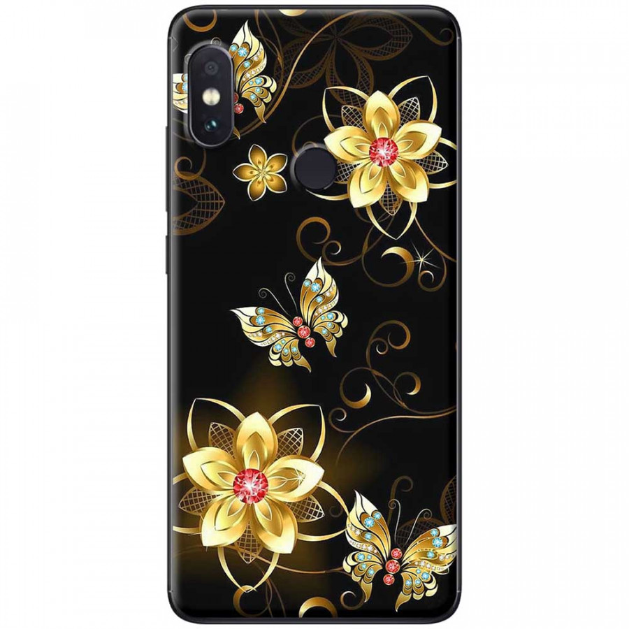 Ốp lưng dành cho Xiaomi Mi 8 mẫu Hoa bướm vàng