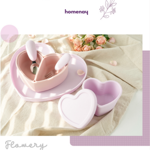 Set muỗng nĩa siêu dễ thương an toàn cho bé - Thương hiệu Loveat Hàn Quốc
