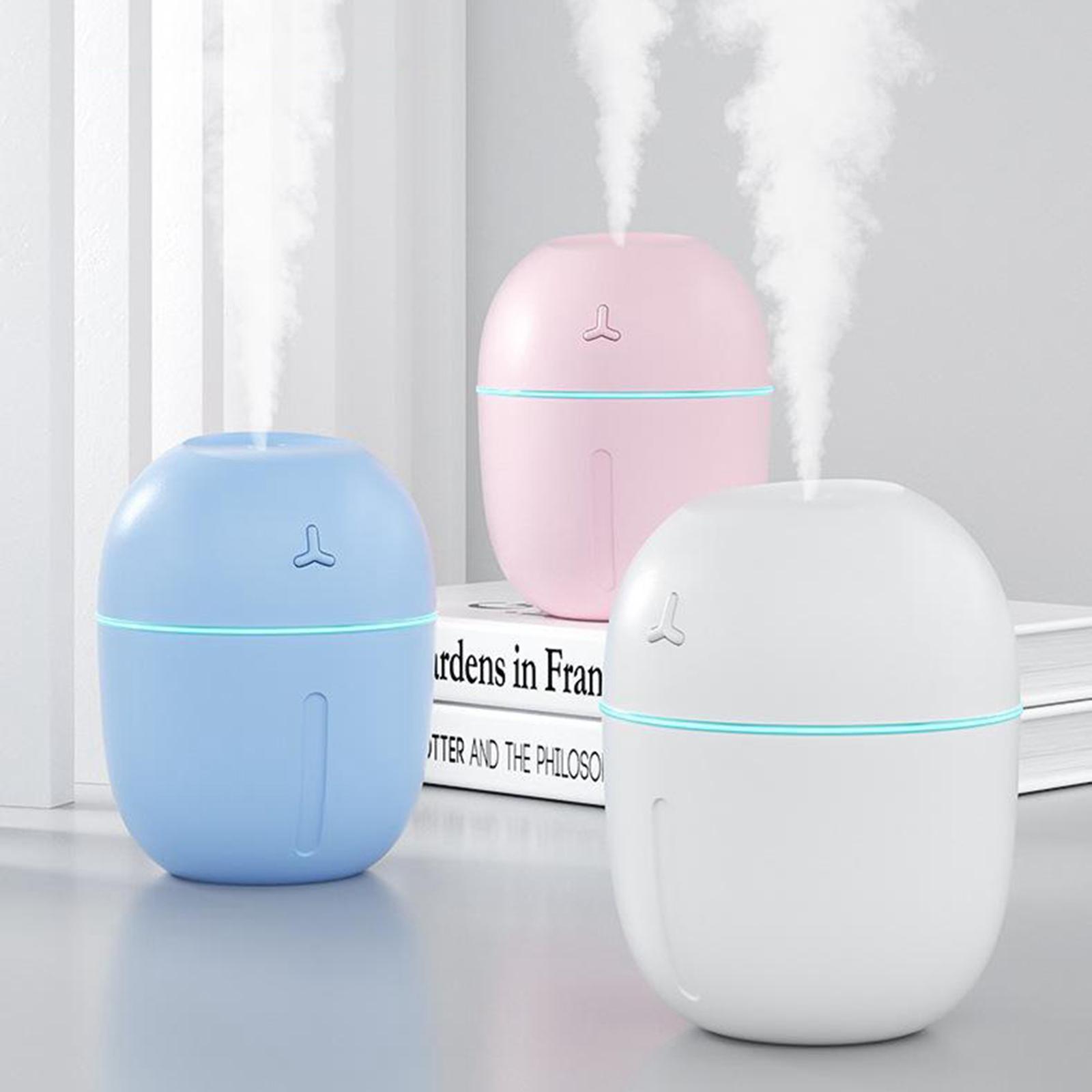 Portable USB Cool Mist Humidifier, 300ML Mini Atomization Humidifier with Light, Desktop Ultrasonic Air Humidifier for Home, Offices, Bedrooms,Dorm