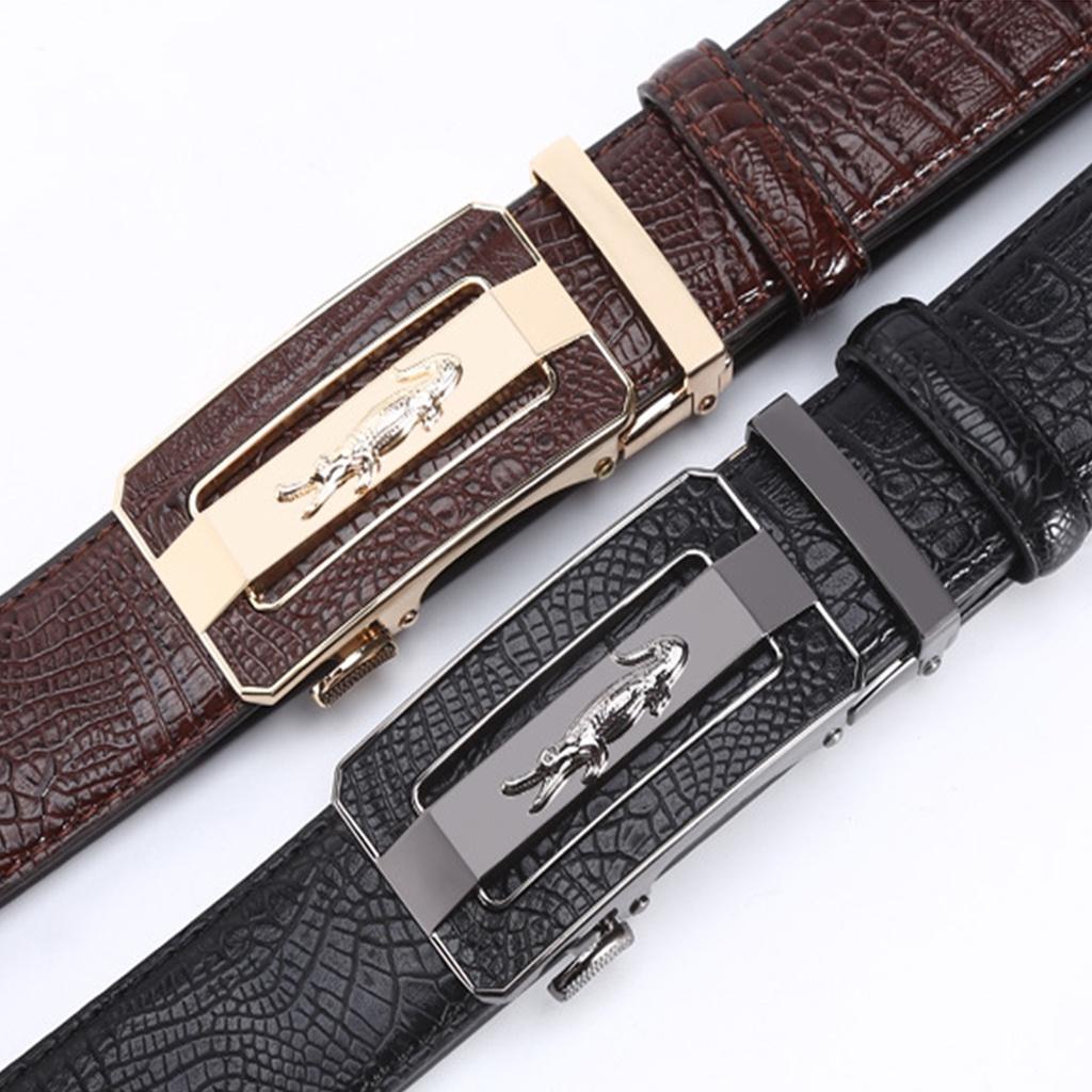 Thắt lưng da nam mặt cá sấu Dây nịt nam khóa tự động sang trọng cao cấp TL16