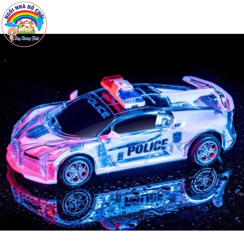 Đồ chơi Xe ô tô cảnh sát- FERRARI 3D: Có đèn phát sáng nhiều màu và nhạc hát vui nhộn cho bé