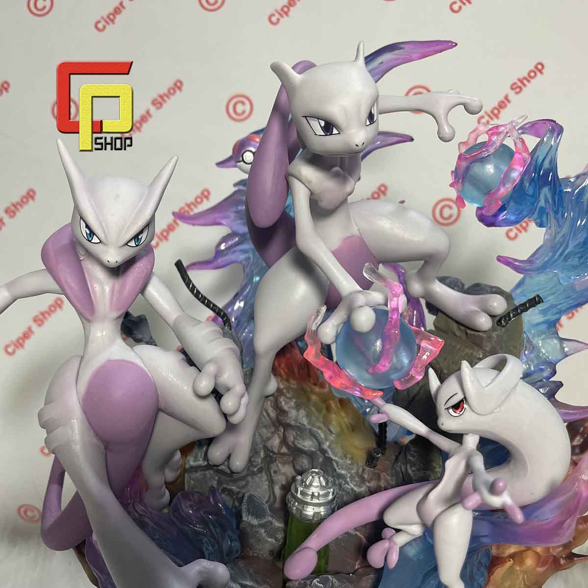 Mô hình Mewtwo tiến hóa GK - Có Led - Figure Po ke mon Mewtwo