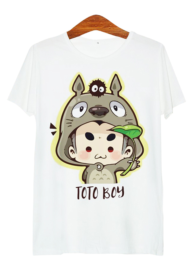 Áo thun tay màu Cậu bé Totoro ATCP176