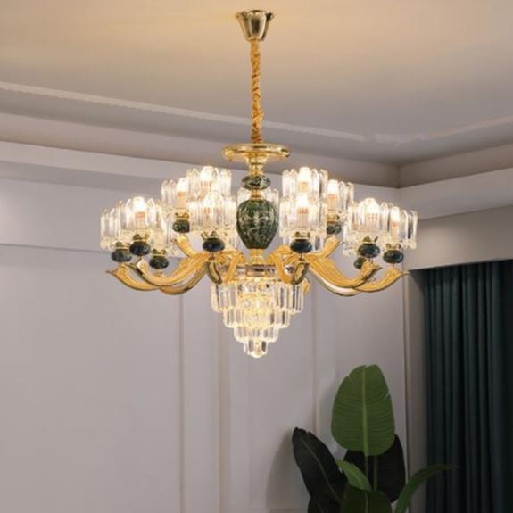 Đèn chùm SIMET 15 tay cao cấp trang trí nội thất hiện đại - kèm bóng LED chuyên dụng.