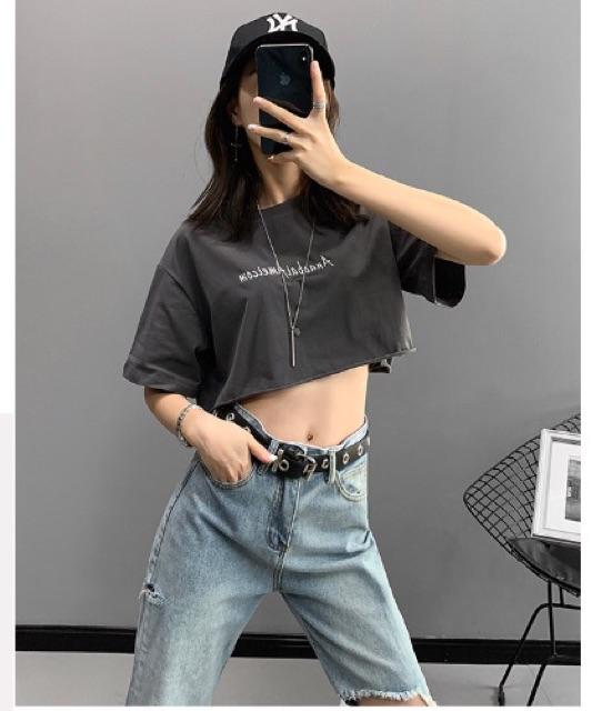 Áo thun croptop form rộng