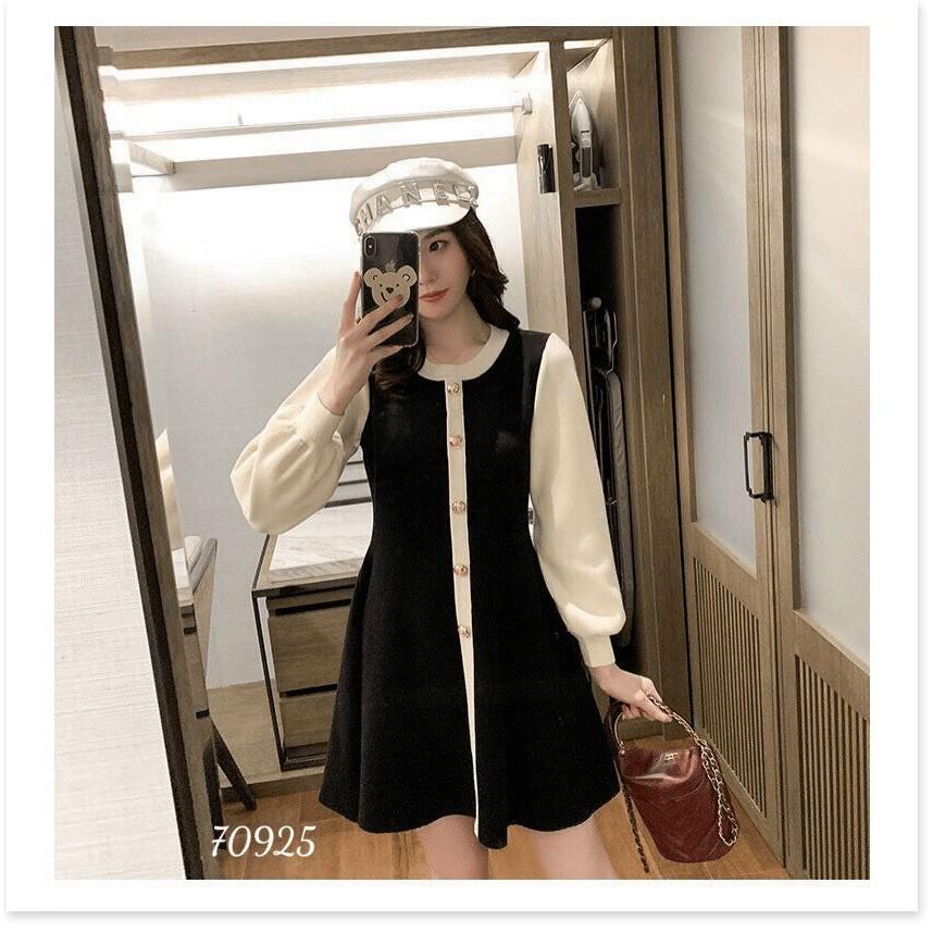 ĐẦM XÒE LỤA BI CÓ NÚT CÀI CỰC XINH VINA 1HITSTORE