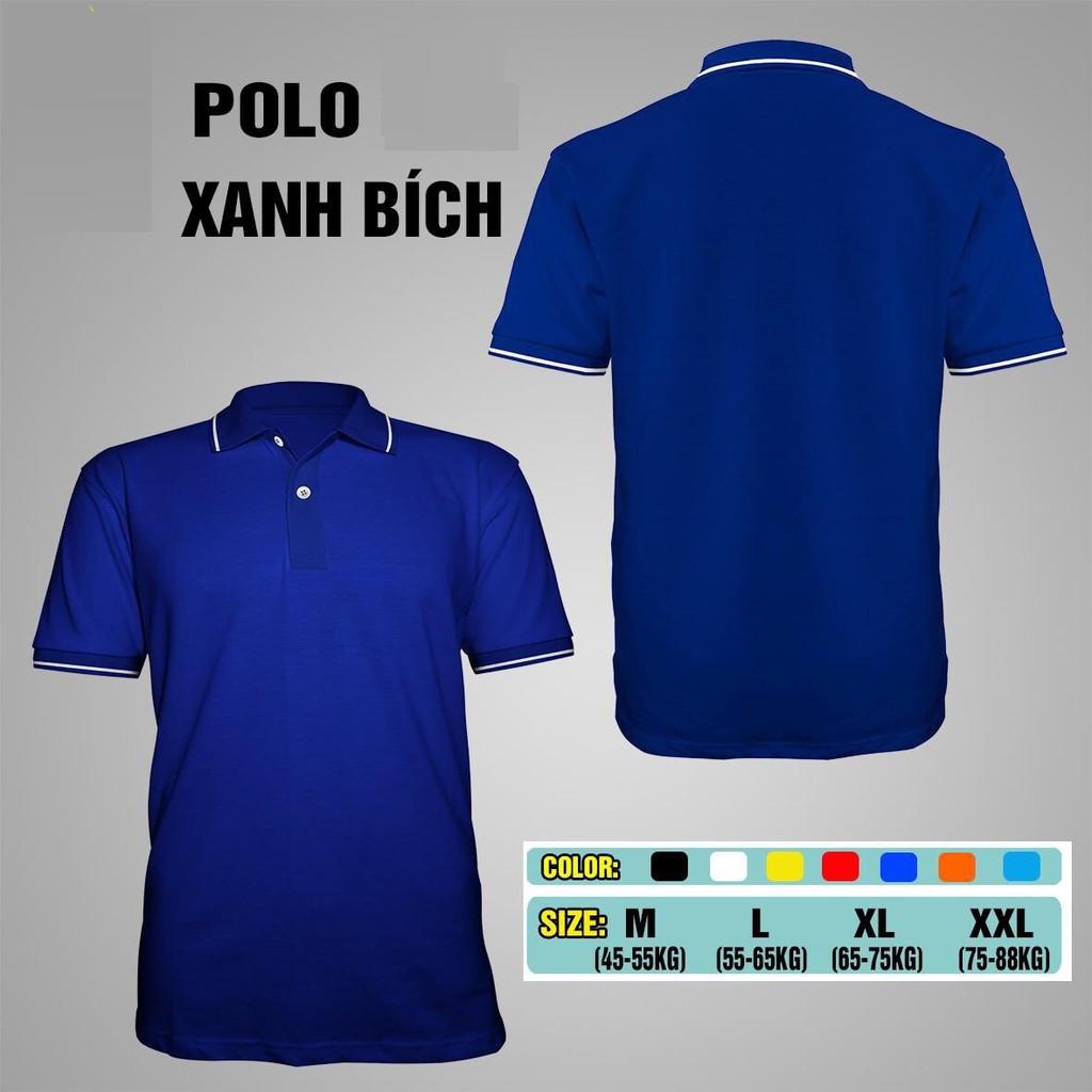 Áo thun nam polo màu xanh cao cấp mới 2020 RXP048