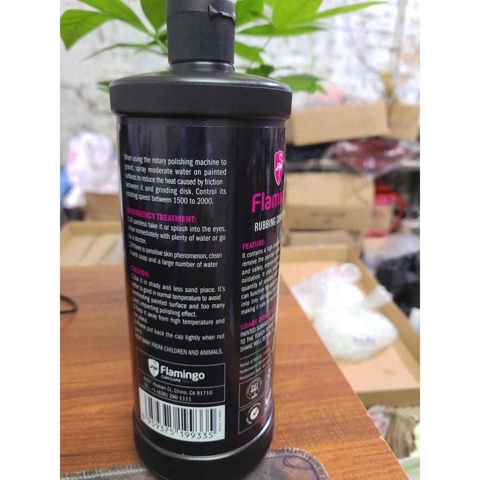 Xi Đánh Bóng Sơn Vỏ Xe Bước 1 Flamingo RUBBING COMPOUND F050 - BÌNH 946ml
