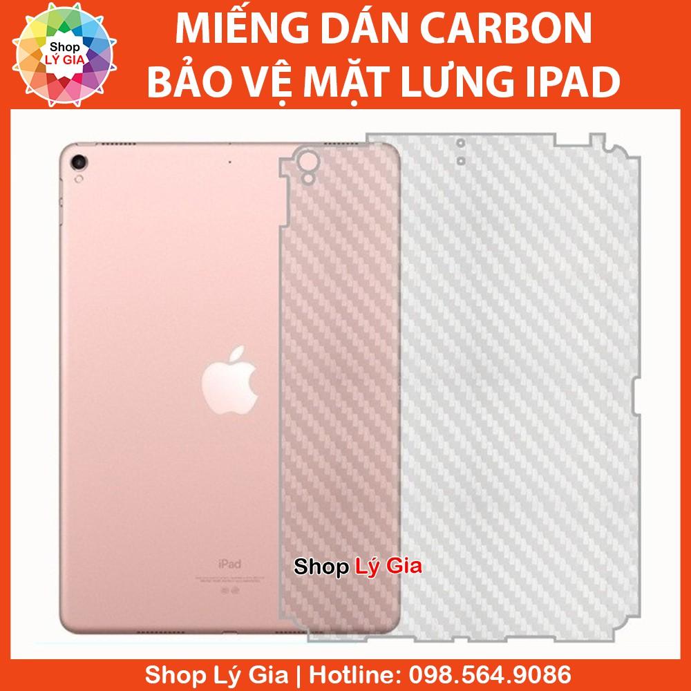 Miếng dán carbon bảo vệ mặt lưng cho iPad ( Pro 11, Air 1/2/3/4, iPad Mini 1/2/3/4/5/6, iPad Gen 2/3/4/5/6/7/8/9