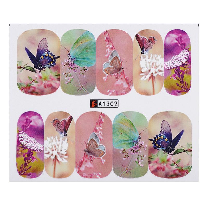 Set 12 Sticker Nước Hình Bướm Full Móng