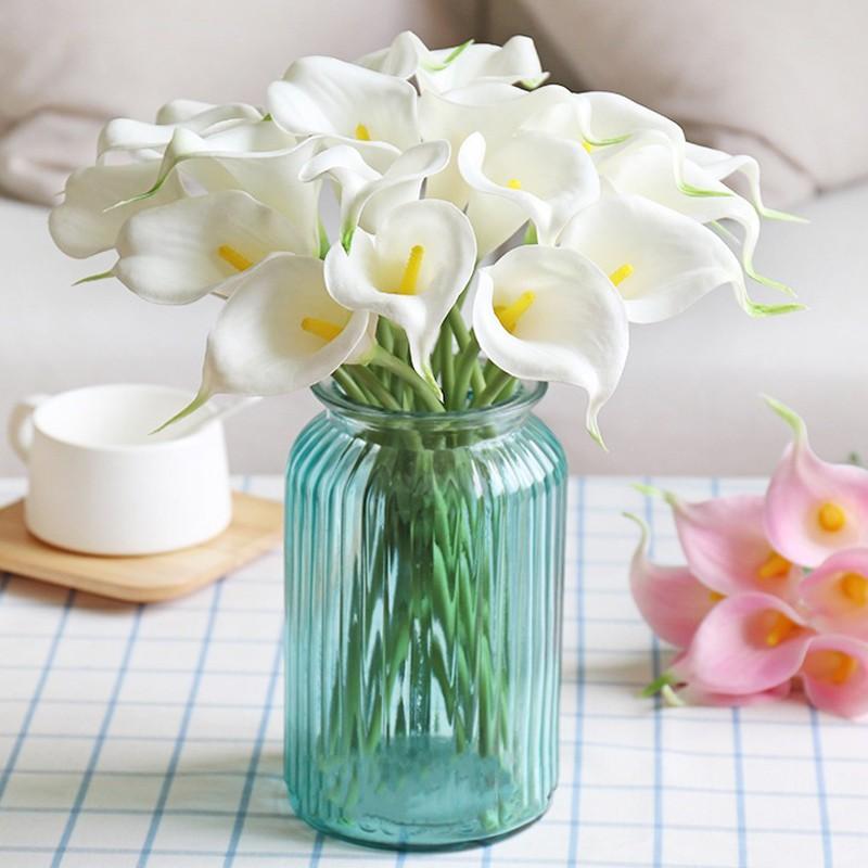 1 Cành Hoa Lily Giả Trang Trí Nhà, Văn Phòng, Tiệc Cưới